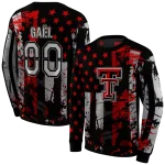 custom texas tech red raiders distressed flag red black hoodie best selling