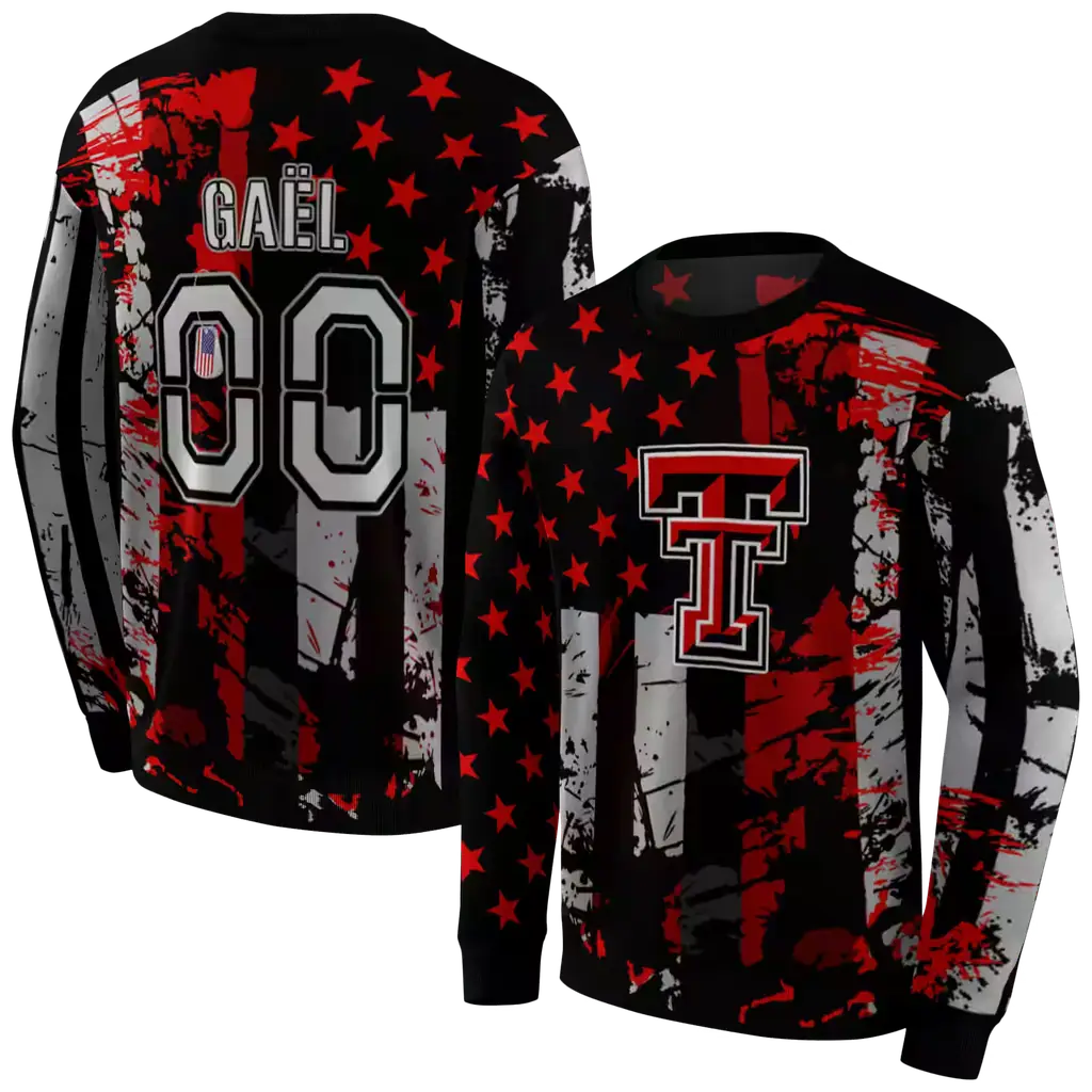 custom texas tech red raiders distressed flag red black hoodie premium grade custom texas tech red raiders distressed flag red black hoodie premium grade
