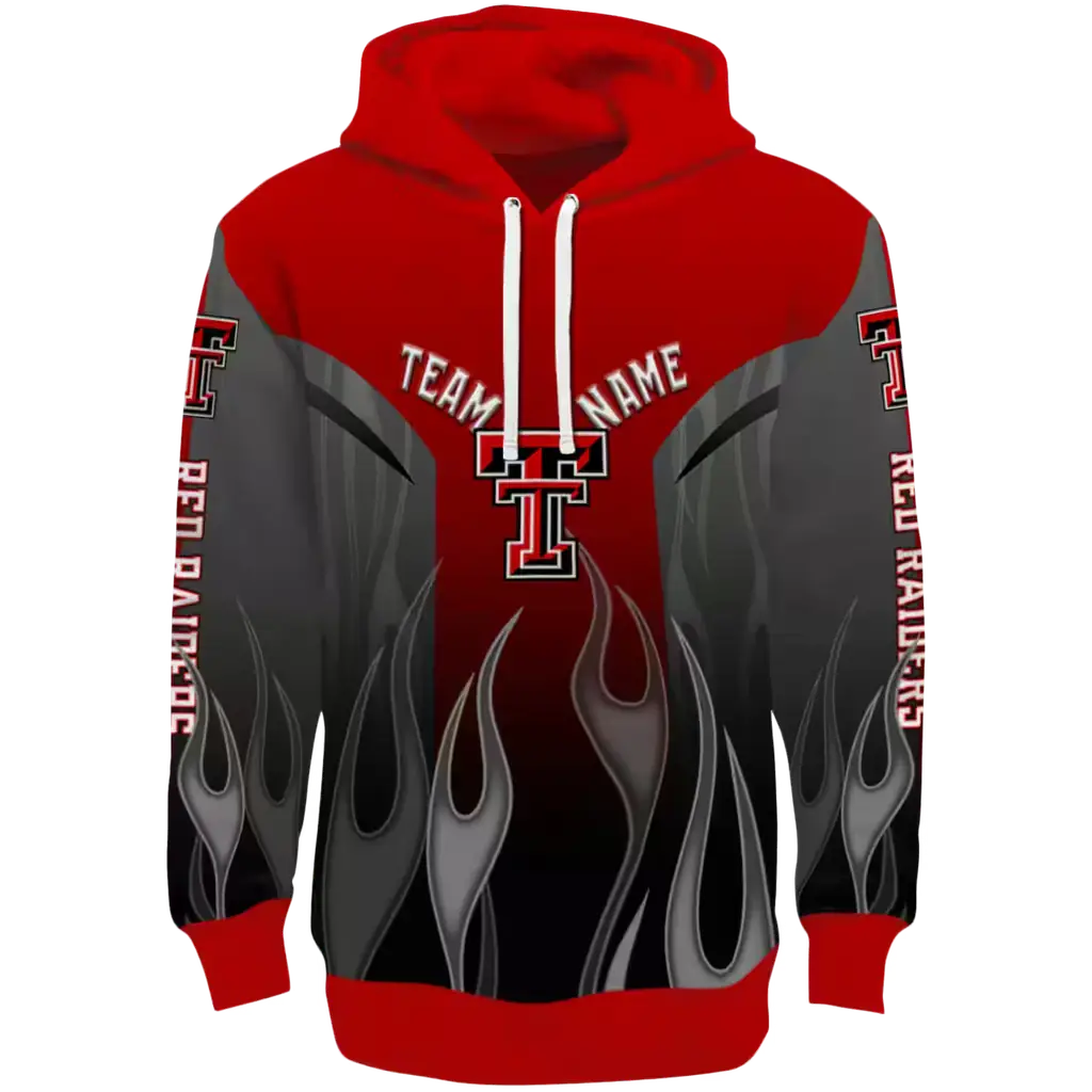 custom texas tech red raiders flame design red hoodie best selling custom texas tech red raiders flame design red hoodie best selling