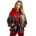 custom texas tech red raiders flame design red hoodie best selling