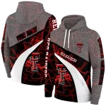 custom texas tech red raiders hexagonal mesh red black gray hoodie best selling