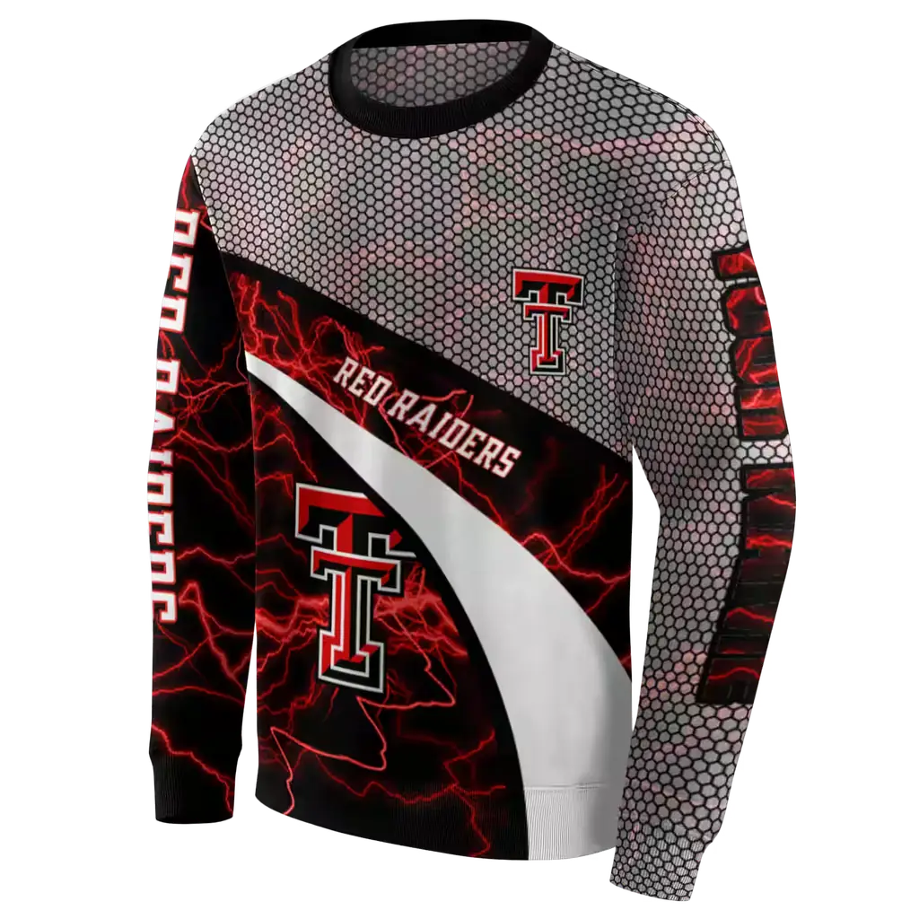 custom texas tech red raiders hexagonal mesh red black gray hoodie new arrival custom texas tech red raiders hexagonal mesh red black gray hoodie new arrival