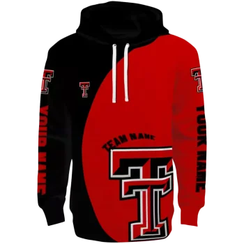 custom texas tech red raiders minimalist design red black hoodie best selling