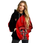 custom texas tech red raiders minimalist design red black hoodie best selling
