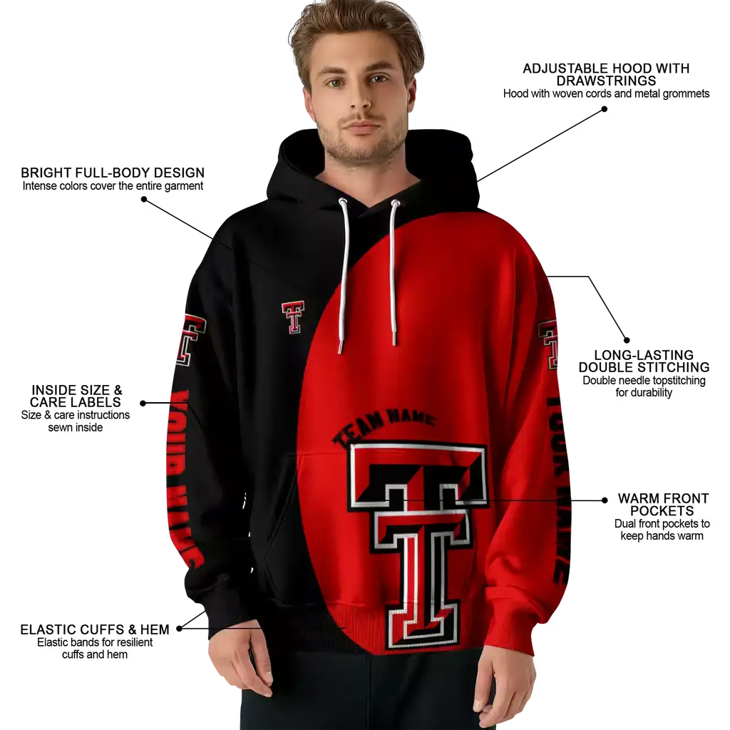 custom texas tech red raiders minimalist design red black hoodie latest model custom texas tech red raiders minimalist design red black hoodie latest model