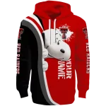custom texas tech red raiders peeking snoopy red hoodie best selling