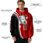 custom texas tech red raiders peeking snoopy red hoodie best selling