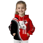 custom texas tech red raiders peeking snoopy red hoodie best selling