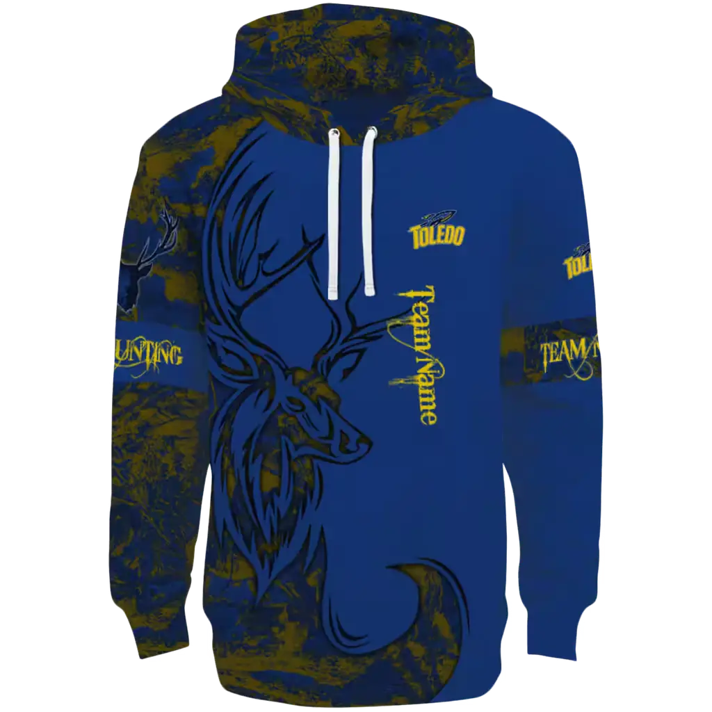 custom toledo rockets deer silhouette blue hoodie best selling custom toledo rockets deer silhouette blue hoodie best selling