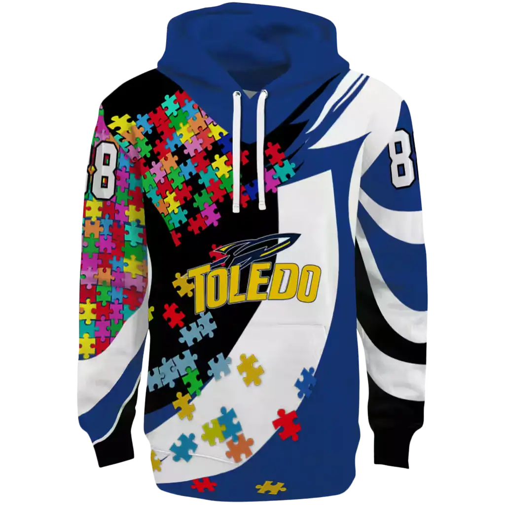 custom toledo rockets puzzle pieces blue hoodie best selling custom toledo rockets puzzle pieces blue hoodie best selling