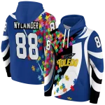custom toledo rockets puzzle pieces blue hoodie best selling