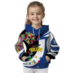 custom toledo rockets puzzle pieces blue hoodie best selling