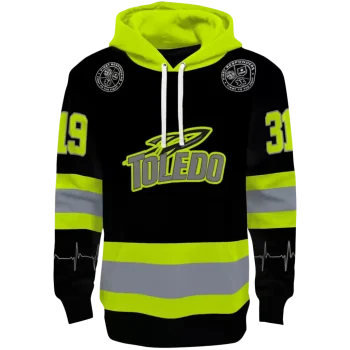 custom toledo rockets safety motif black neon green hoodie best selling