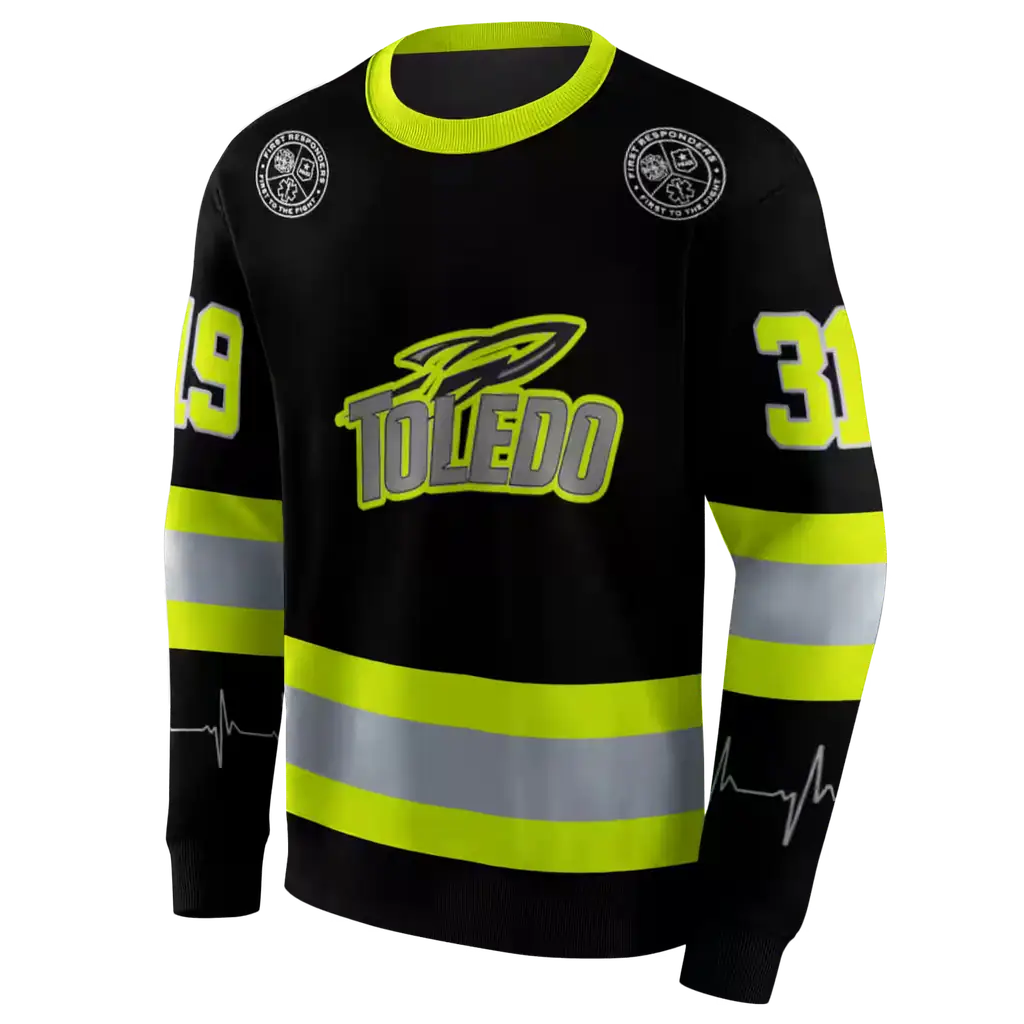 custom toledo rockets safety motif black neon green hoodie new arrival custom toledo rockets safety motif black neon green hoodie new arrival