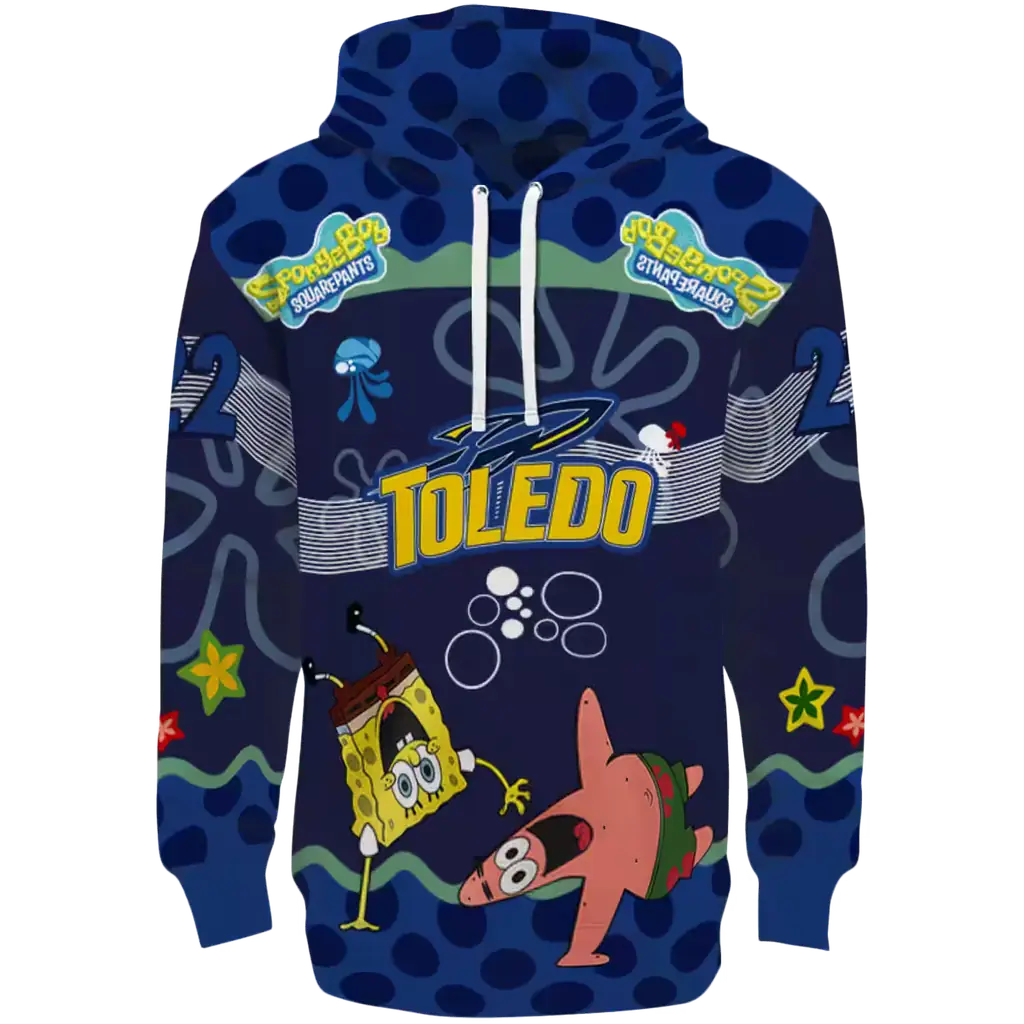 custom toledo rockets spongebob patrick star blue navy hoodie best selling custom toledo rockets spongebob patrick star blue navy hoodie best selling