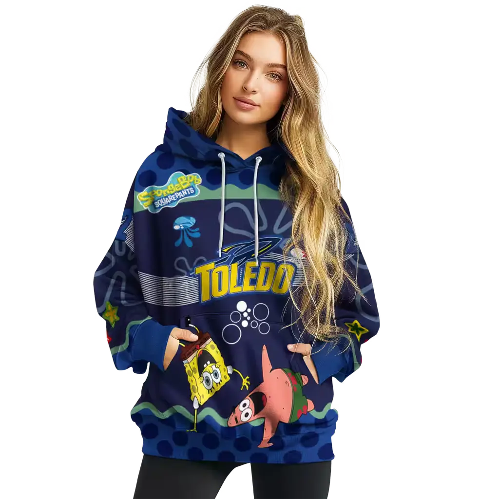 custom toledo rockets spongebob patrick star blue navy hoodie high quality custom toledo rockets spongebob patrick star blue navy hoodie high quality