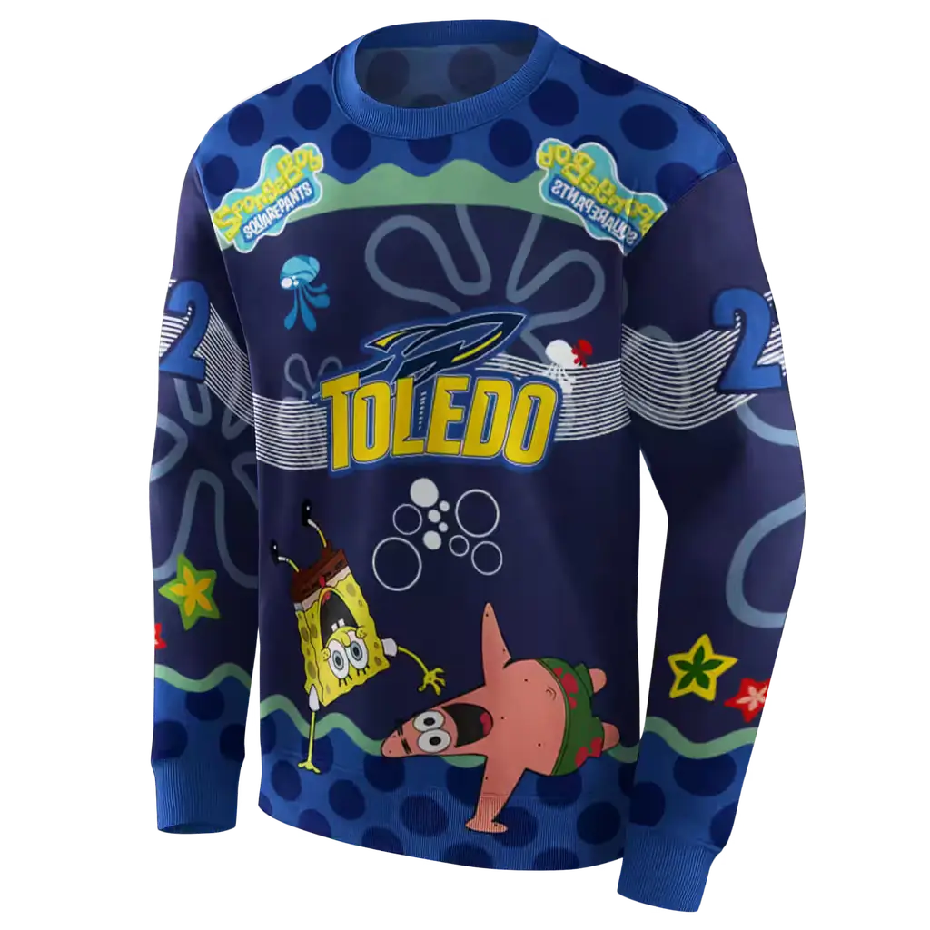 custom toledo rockets spongebob patrick star blue navy hoodie new arrival custom toledo rockets spongebob patrick star blue navy hoodie new arrival