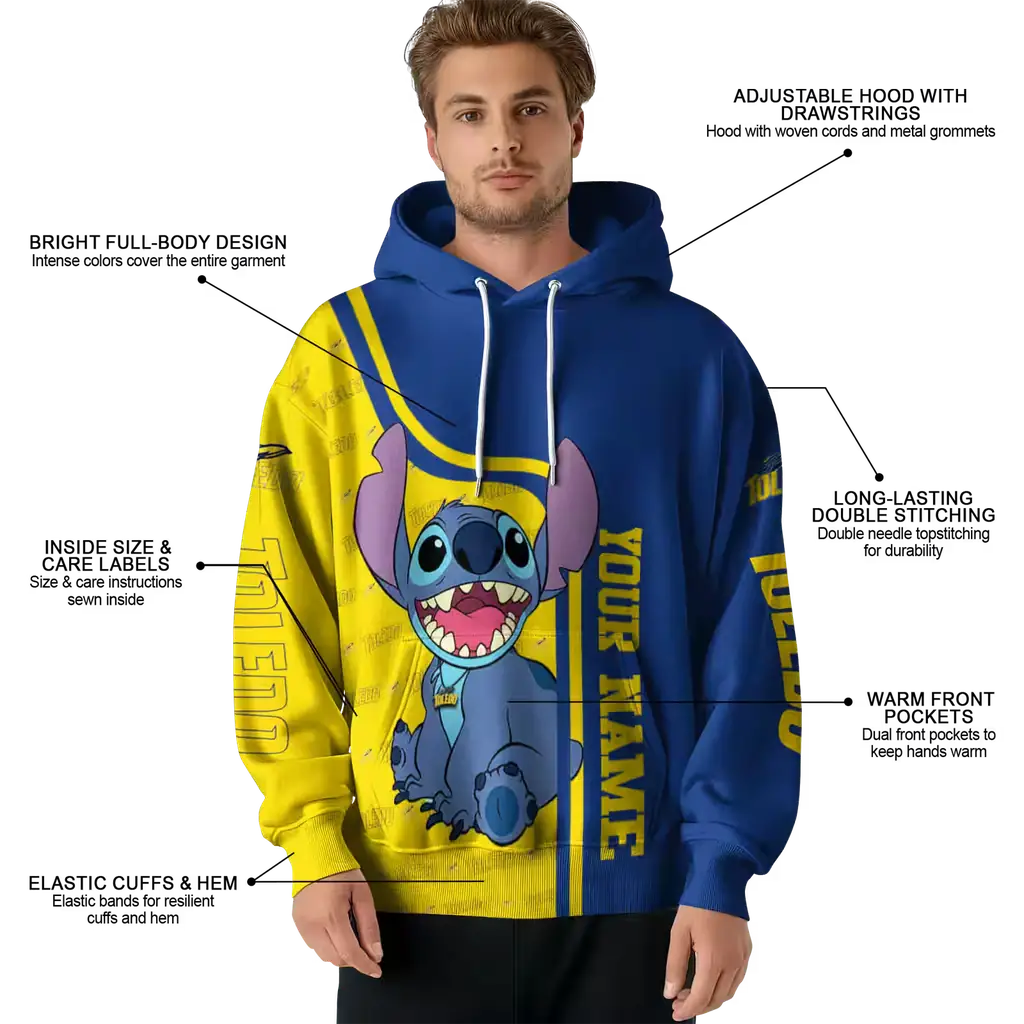 custom toledo rockets stitch blue hoodie latest model custom toledo rockets stitch blue hoodie latest model