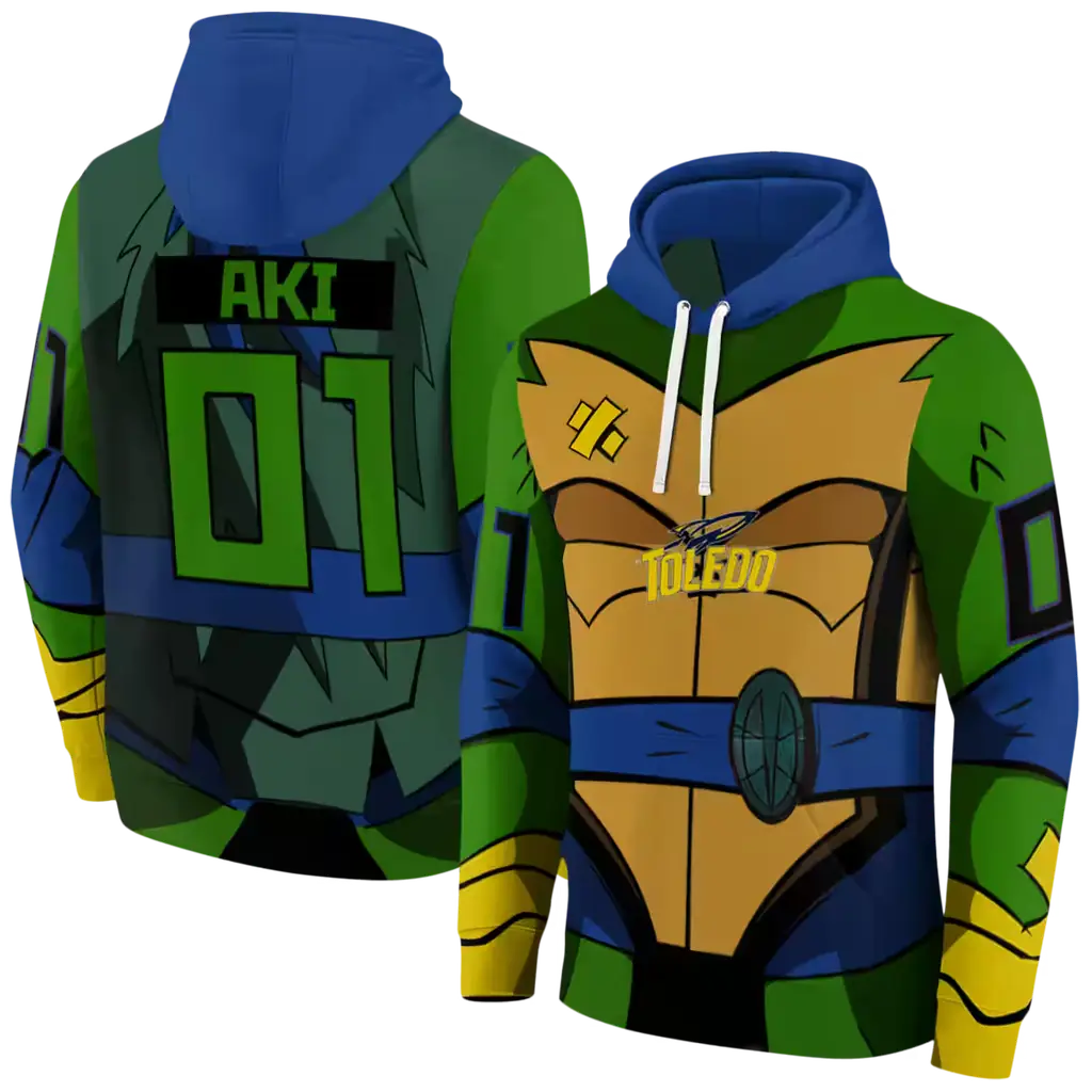 custom toledo rockets superhero armor blue green hoodie fashion forward custom toledo rockets superhero armor blue green hoodie fashion forward