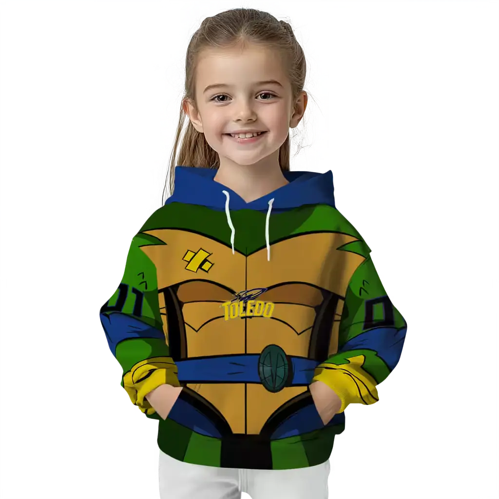 custom toledo rockets superhero armor blue green hoodie top rated custom toledo rockets superhero armor blue green hoodie top rated
