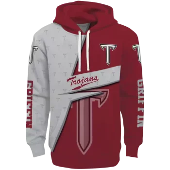custom troy trojans abstract shape red hoodie best selling