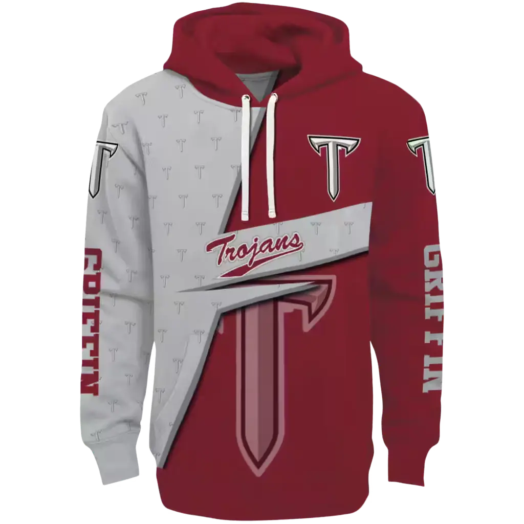 custom troy trojans abstract shape red hoodie best selling custom troy trojans abstract shape red hoodie best selling