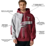 custom troy trojans abstract shape red hoodie best selling