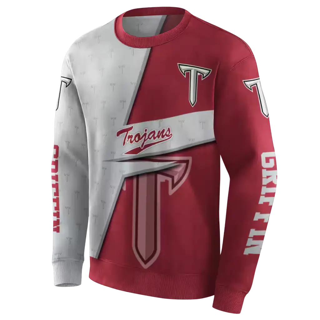 custom troy trojans abstract shape red hoodie new arrival custom troy trojans abstract shape red hoodie new arrival