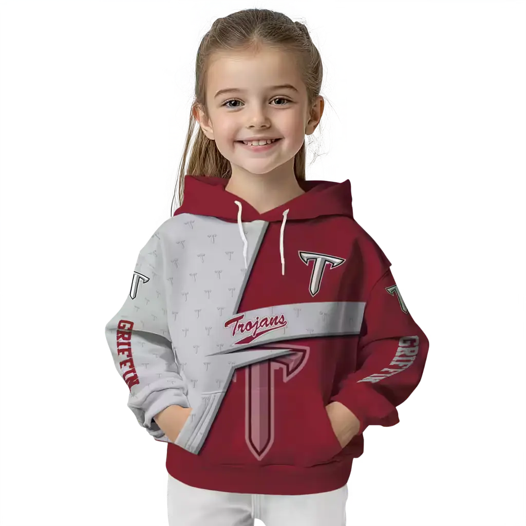 custom troy trojans abstract shape red hoodie top rated custom troy trojans abstract shape red hoodie top rated