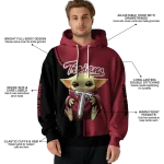 custom troy trojans baby yoda red black hoodie best selling