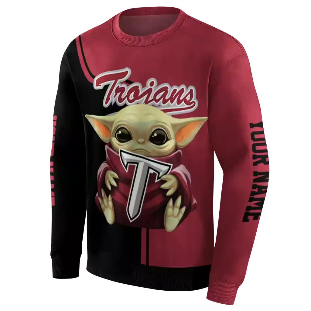 custom troy trojans baby yoda red black hoodie new arrival custom troy trojans baby yoda red black hoodie new arrival