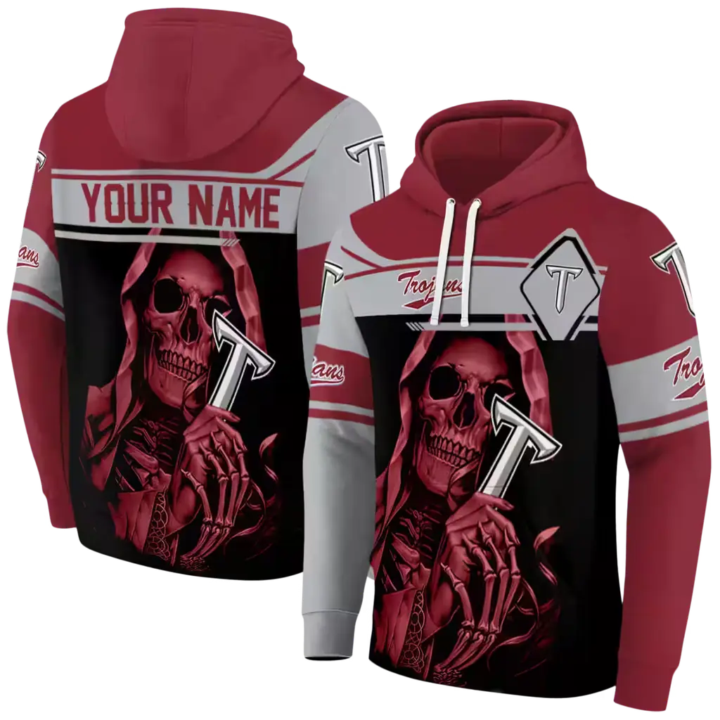 custom troy trojans grim reaper red black hoodie fashion forward custom troy trojans grim reaper red black hoodie fashion forward