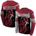 custom troy trojans grim reaper red black hoodie best selling
