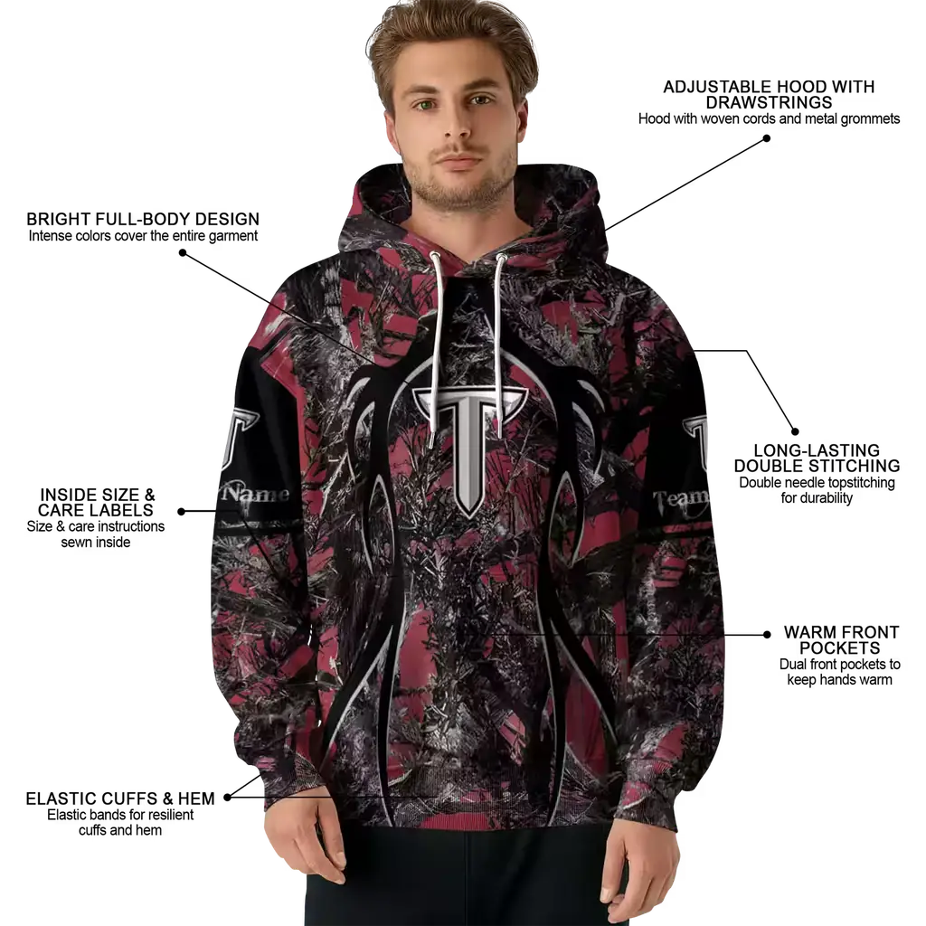 custom troy trojans hunting theme red black hoodie latest model custom troy trojans hunting theme red black hoodie latest model