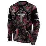 custom troy trojans hunting theme red black hoodie best selling