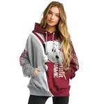 custom troy trojans peeking snoopy red hoodie best selling