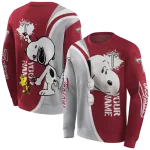 custom troy trojans peeking snoopy red hoodie best selling