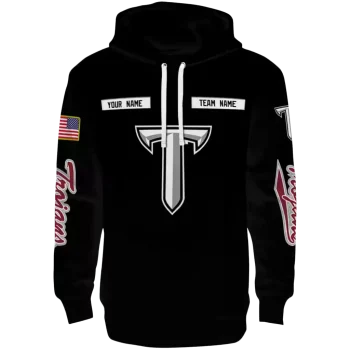 custom troy trojans punisher skull black hoodie best selling