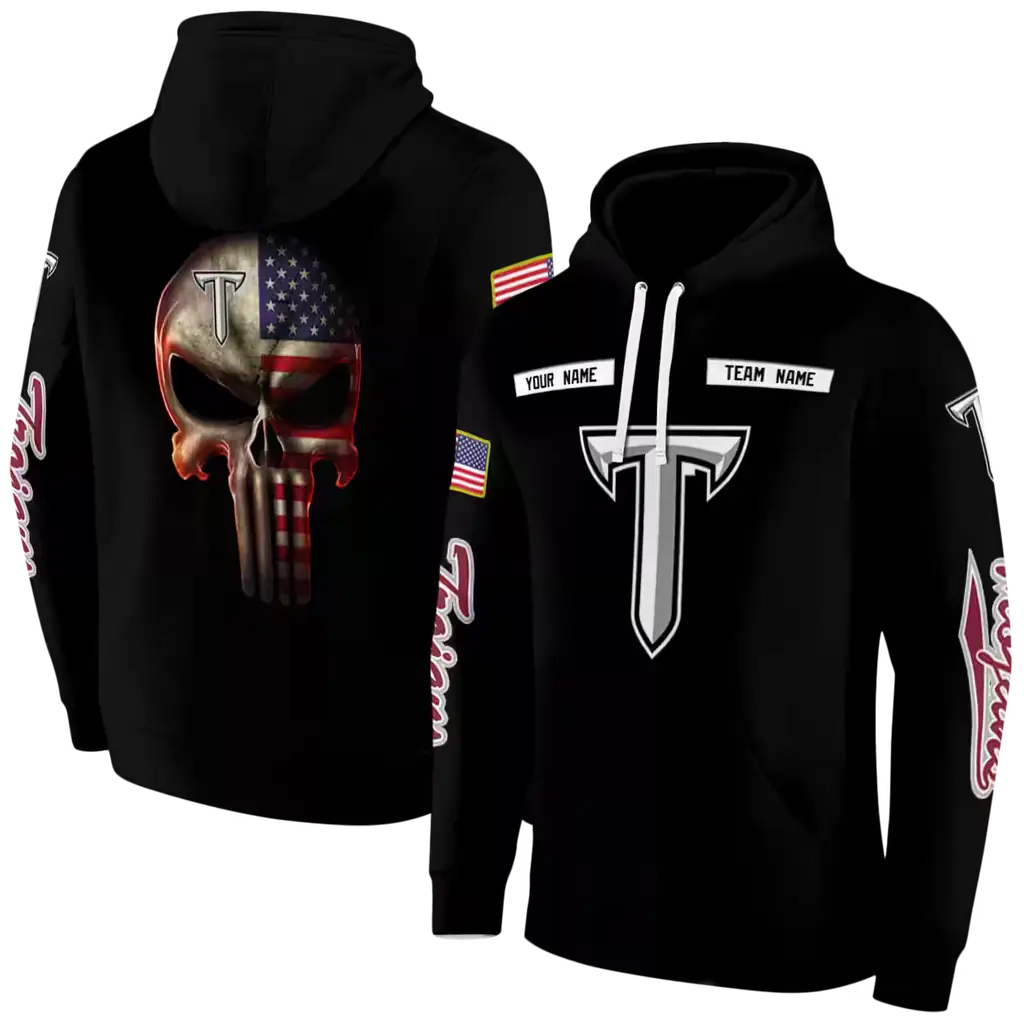 custom troy trojans punisher skull black hoodie fashion forward custom troy trojans punisher skull black hoodie fashion forward