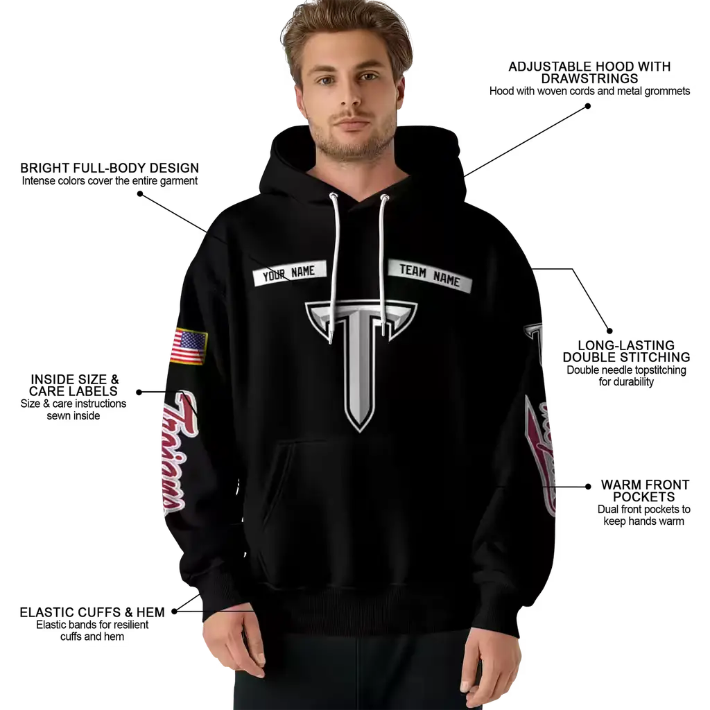 custom troy trojans punisher skull black hoodie latest model custom troy trojans punisher skull black hoodie latest model