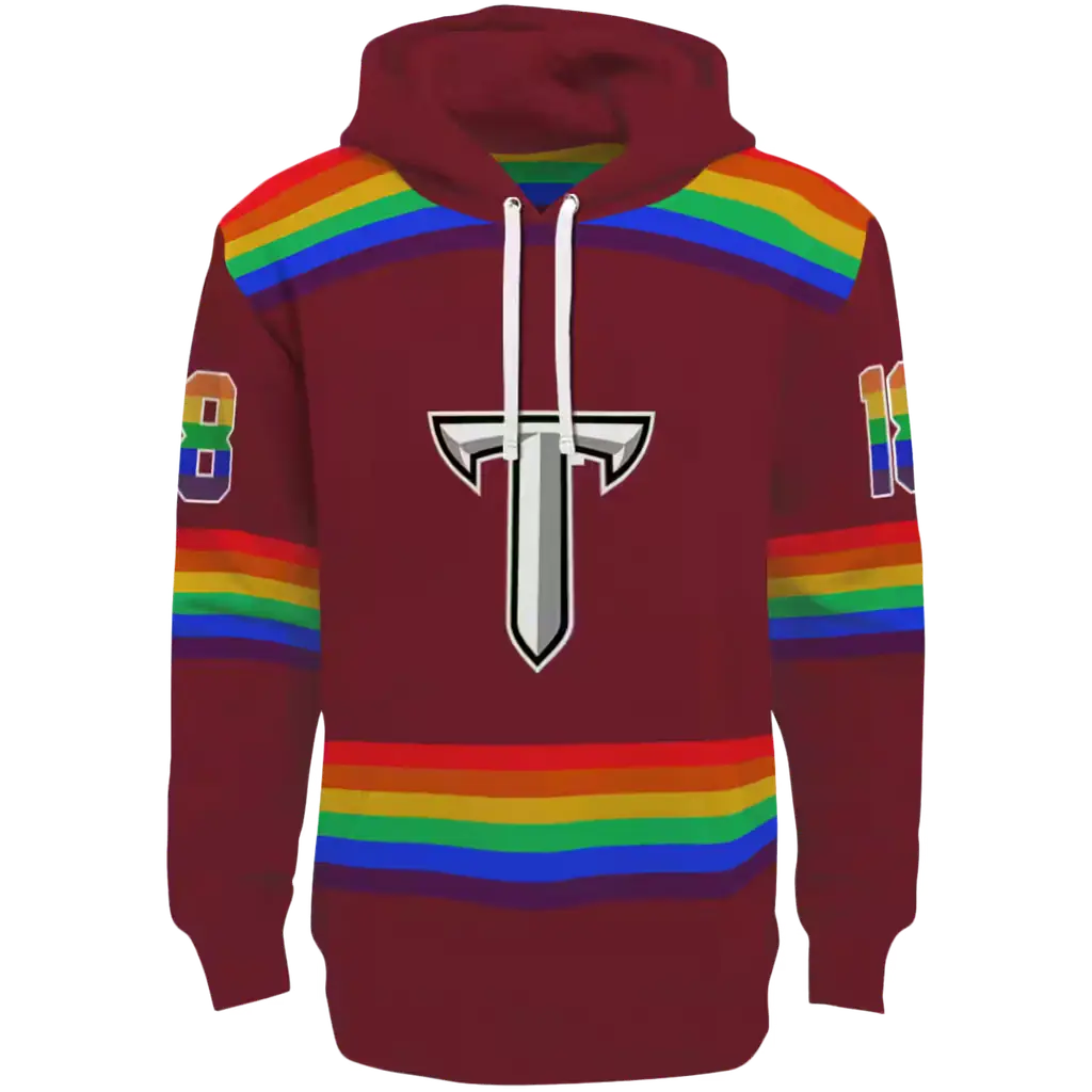 custom troy trojans rainbow stripes red hoodie best selling custom troy trojans rainbow stripes red hoodie best selling