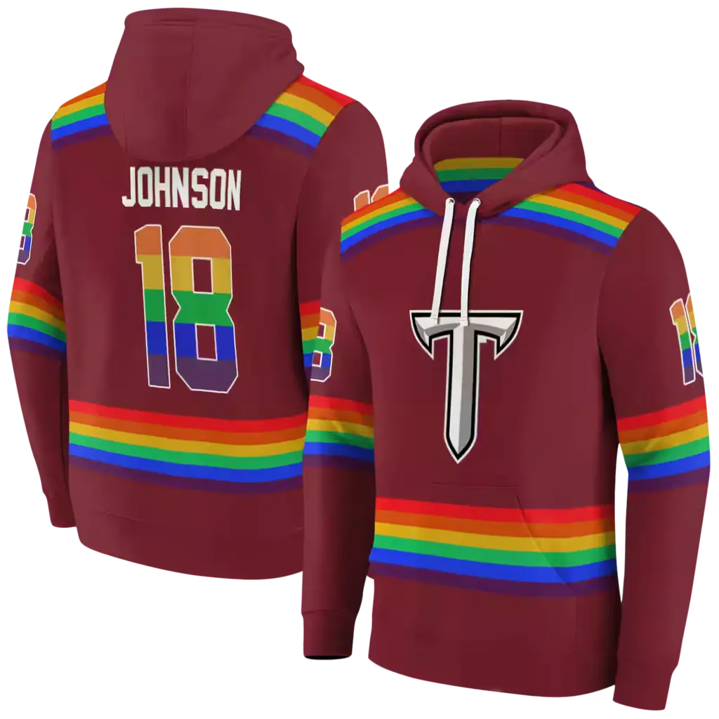 custom troy trojans rainbow stripes red hoodie fashion forward custom troy trojans rainbow stripes red hoodie fashion forward