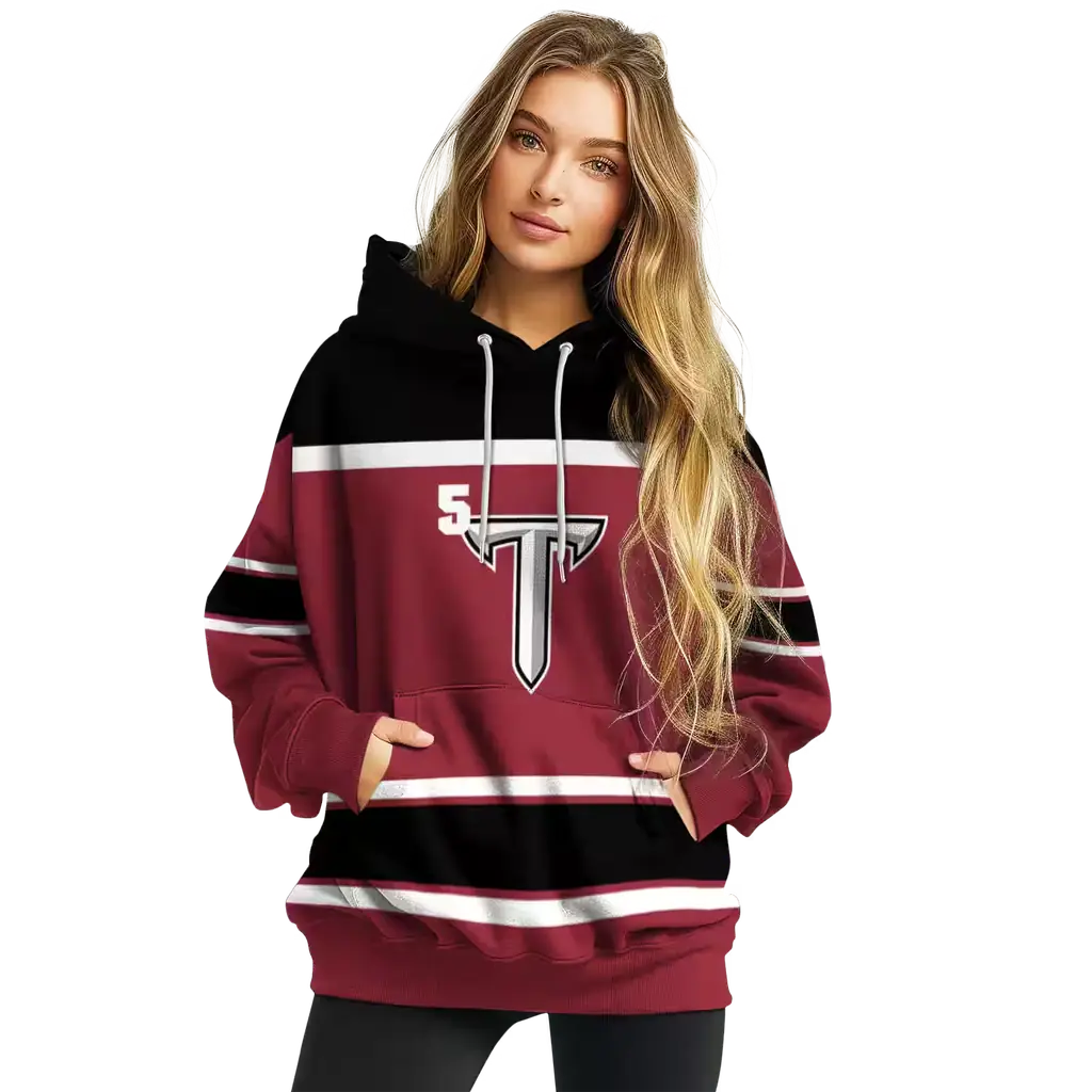 custom troy trojans striped pattern red hoodie high quality custom troy trojans striped pattern red hoodie high quality
