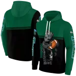custom tulane green wave baby groot green black hoodie best selling