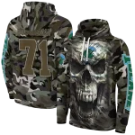 custom tulane green wave camo skull hoodie best selling
