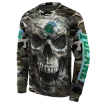 custom tulane green wave camo skull hoodie best selling