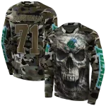 custom tulane green wave camo skull hoodie best selling