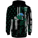 custom tulane green wave distressed flag green black hoodie best selling