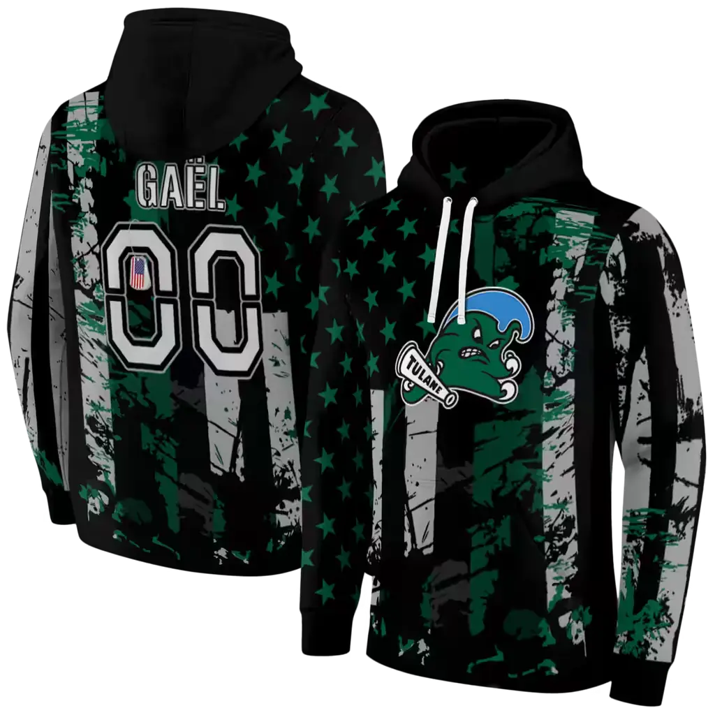 custom tulane green wave distressed flag green black hoodie fashion forward custom tulane green wave distressed flag green black hoodie fashion forward