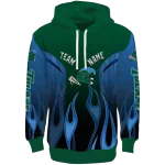 custom tulane green wave flame design green hoodie best selling